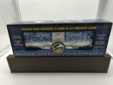 MTH Premier 20-80003E 2001 D.A.P. Christmas Box Car Winter Express. O SCALE Like New Damaged Box