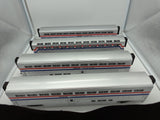 MTH Premier 20-6524 Amtrak Lounge-Cafe 4 Car SuperLiner set  o scale Like New
