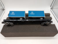 MTH Premier 20-98733 Bessemer & Lake Erie Flat Car w(2) 20' Trailer #4684 O SCALE Like New