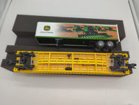 Lionel 2326410 JOHN DEERE 50' FLATCAR W/ TRAILER O SCALE NEW