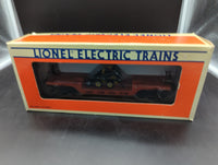 Lionel 6-16958 flatcar with Ertl die-cast New Holland loader O SCALE Like New