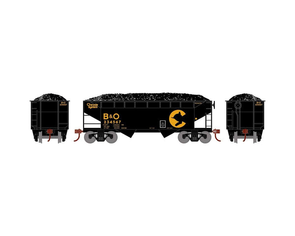 Athearn RND1294 Chessie/B&O 234567 34' 2-Bay Offset Open Hopper HO SCALE NEW
