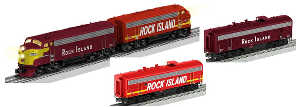 Lionel 2433210 Rock Island LEGACY F7 AA #120,#122, 2433218 F7B #22 AND 2433219 F7B Superbass #10 (Set of 3) O Scale NEW