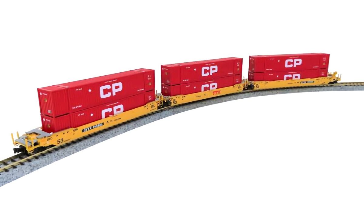 KATO  MAXI-IV Double Stack Car TTX訳あり品 Kato 106-6184 Gunderson Maxi-IV Double Stack Car TTX New