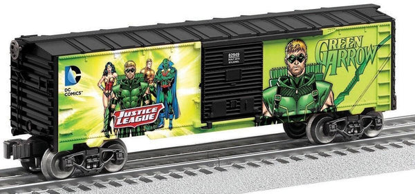 Lionel 6-82949 green arrow justice league boxcar justice league. O SCALE NEW