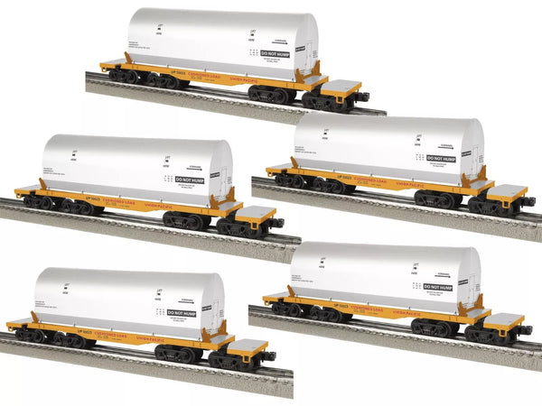 Lionel 2226430 UNION PACIFIC ROCKET BOOSTER FLATCAR 5-PACK W/ROCKET O SCALE NEW