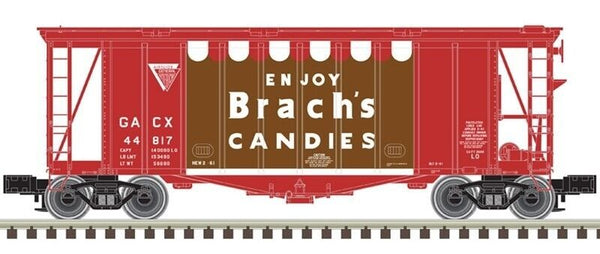 Atlas O Brach’s candies GATX airslide hopper 3001049-2 #44826 O SCALE NEW