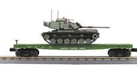 MTH Railking 30-7093d Flat Car w/Sherman Tank Set O Scale NEW