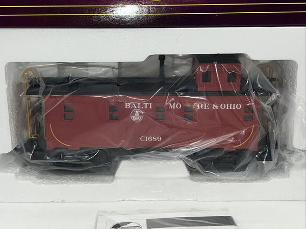 MTH Premier 20-91169 Baltimore & Ohio B&O Steel Caboose #C1687 Gently Used Damaged Box LIMITED SALE