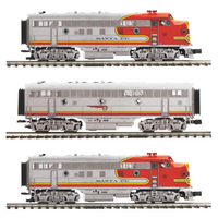 MTH 20-21587-1, 20-21586-3, 20-21587-4 Santa Fe F-3 Plated A Unit Diesel Engine with Proto-Sound 3.0, B-Unit Non-Powered, A Unit Non-Powered (Set of 3) limited O Scale NEW