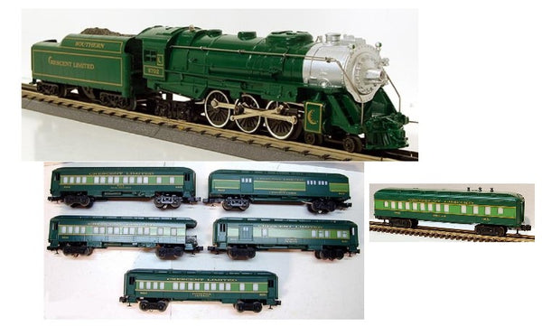Lionel 6-8702 Southern Crescent Limited 4-6-4 Steam Locomotive & Tender with 6-9530, 6-9531, 6-9532, 6-9533, 6-9534 and 6-19001 Passenger Cars