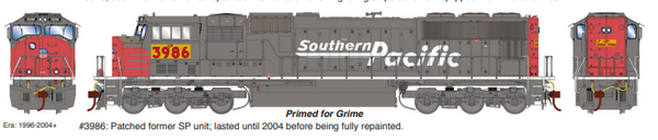 Athearn Genesis Union Pacific UP ex-Southern Pacific SP patch #3986 ATHG70528 SD70M DC HO Scale NEW