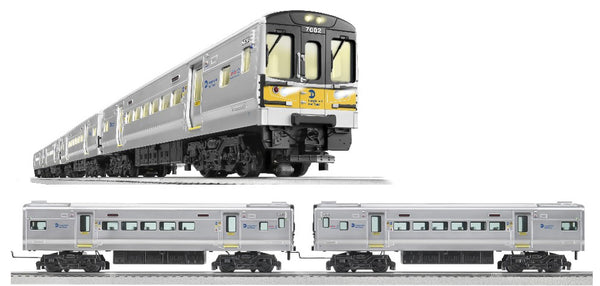Lionel 6-30114 MTA Long Island RR M-7 Commuter Set (LOCO #7002) and 6-35226 Add-On 2-Pack (Set of 2) O Scale NEW