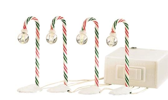 Department 56 52621 Candy Cane Lamp Posts-- North Pole Series