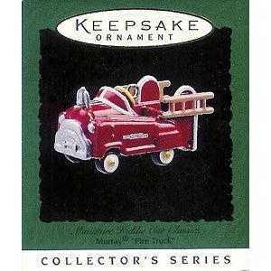 Hallmark 1996 Fire Truck, Miniature Kiddie Car Classics #2 MINI ornament Like New