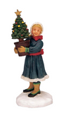 Lemax 32726 Woman with Tree "The Tiniest Tree" Figurine