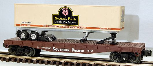 Lionel 6-17889 TTOS Southern Pacific Flatcar with Trailer