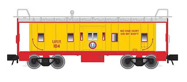 Atlas 2001734-2  Union Railroad URR Bay Window Caboose - 3-Rail - Ready to Run - Trainman(R) --  (yellow, red, silver) O SCALE NEW