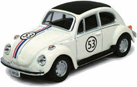 Atlas 3009938 Volkswagen Beetle - Assembled - Herbie 53 (white, black) Diecast Car 1/43 O Scale Limited NEW
