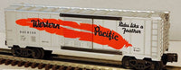 K-Line K-6496 Western Pacific Orange Feather Boxcar Used