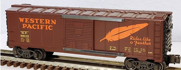K-Line K-648102 Western Pacific WP Brown with Orange feather boxcar Used