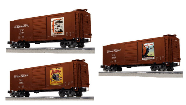 Lionel 2442010 Union Pacific UP WWII PS-1 BOXCAR 3-PACK #1 (#194401,#194402,#194403) O SCALE NEW Limited