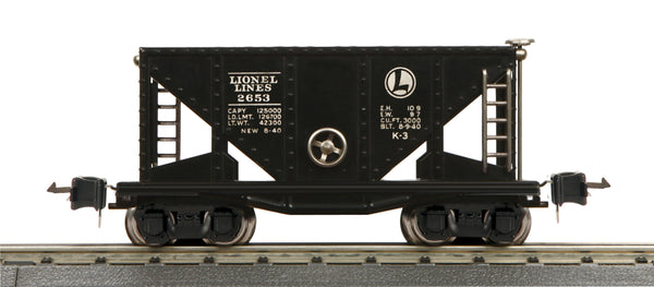 MTH 11-70037 Black Hoper Car #2653 O Gauge  - Tinplate