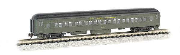 Bachmann 13754 New York Central NYC 72' Heavyweight Coach Car with Lighted Interior Green with yellow letters