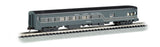 Bachmann 14355 New York Central  85' Smooth Side Observation Car with lighted interior Blue with Grey stripe