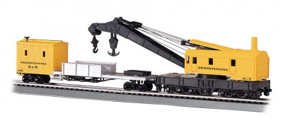 Bachmann 16114 Pennsylvania Railroad PRR 250 Ton Crane & Boom Car HO Scale