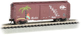 Bachmann 17060 Missouri Pacific "Herbie" 40' Boxcar Maroon boxcar with palm tree Herbie white letters