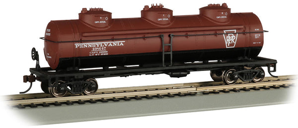 Bachmann 17108 Pennsylvania Railroad PRR 40' Three Dome Tank Car #498647 HO Scale