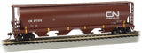 Bachmann 19103 CN #377375 (OXIDE RED)- 4 Bay Cylindrical Grain Hopper HO Scale