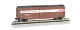 Bachmann 19457 Pennsylvania Railroad 50' Sliding Door boxcar maroon with white strip with Merchandise Service on it. White lettering