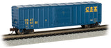 Bachmann 19665 CSX 50'6" Outside-Braced Sliding Door Boxcar Blue car with Yellow lettering