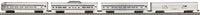 MTH Premier 20-6022 Baltimore & Ohio B&O Striped 4-Car 60' Aluminum Passenger Set -