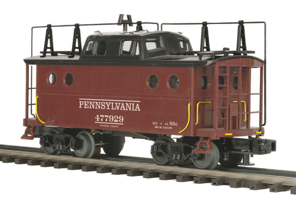 Tuscan Red Caboose with wire on top