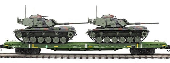 MTH Premier 20-92281 U.S. Army 60’ Flat Car w/(2) M60 Tanks Vehicles