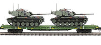MTH Premier 20-92282 U.S. Army 60’ Flat Car w/(2) M60 Tanks Vehicles