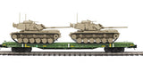 MTH Premier 20-92286 U.S. Army (Desert) 60’ Flat Car w/(2) M60 Tanks Vehicles
