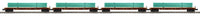 MTH Premier 20-92316 Norfolk Southern NS 4-Car 60’ Flat Car w/Pipe Load Set #101510, #101512, #101514, #101516