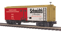 MTH Premier 20-94487 Schmidt's of Philadelphia Beer 36’ Woodsided Reefer Car Limited o scale new