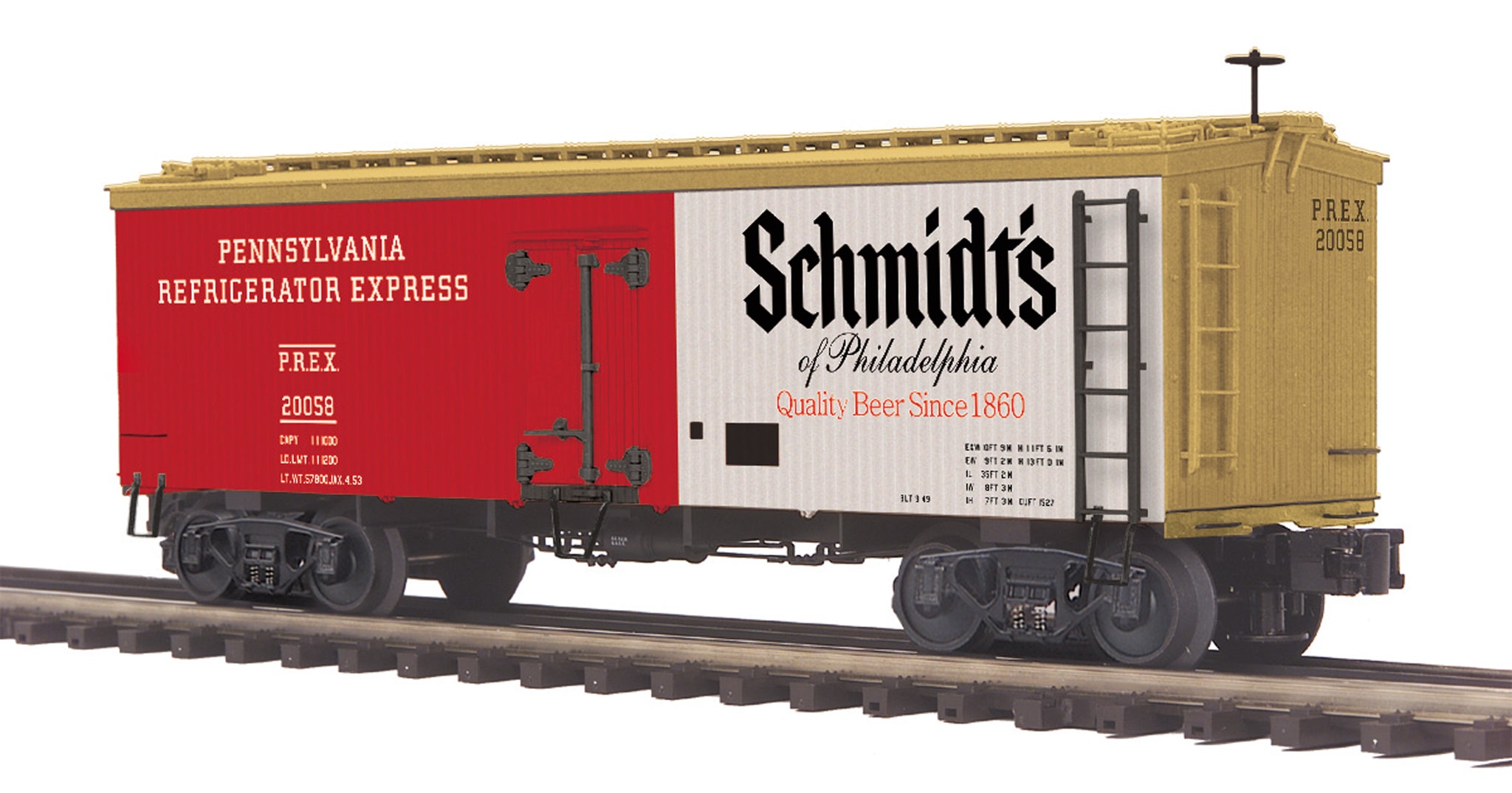 MTH Fort Pitt Brewing 36’ wood top reefer