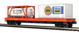 MTH Premier 20-95222 Massachusetts Safety Train Flat Car w/Tank Container & 20' Container Car # MCVX 800428