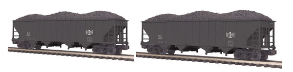 MTH Premier 20-97622 Bessemer & Lake Erie B&LE 4-Bay Hopper Car w/Coal Load 2 PACK sealed set