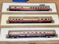 Marklin SET of 3 Red Express Train Passenger Cars   Z SCALE (1:220)
