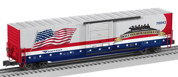 Lionel 2026320 Amtrak Veterans LED 60' Flag Boxcar IND