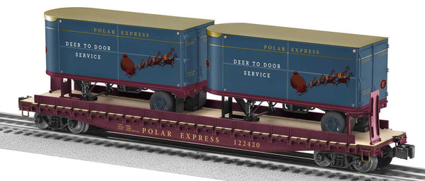 Lionel 2026671 The Polar Express 50' Flatcar w/ 20' TRAILERS #122420