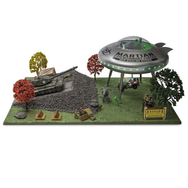 menards plant saucer Menards 279-8287 War of the Worlds Animated UFO Scene O Scale Limited
