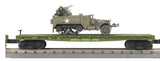 MTH 30-7097 U.S. Army Flat Car with Half Track M16 Scout o scale new